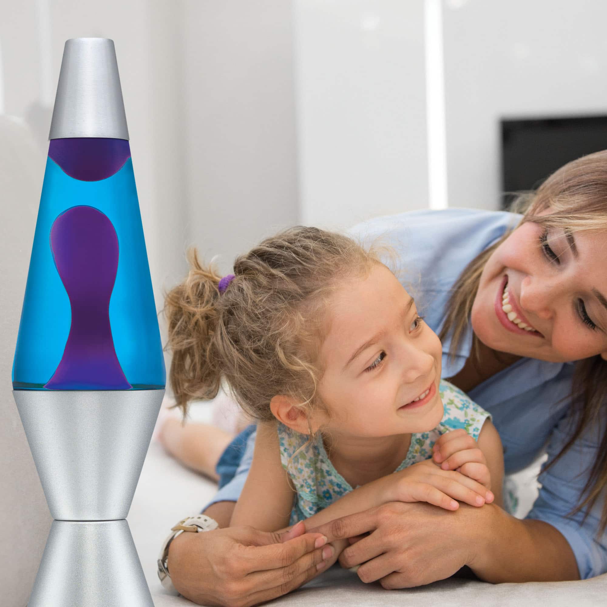 14.5" LAVA LAMP - PURPLE/BLUE/SILVER